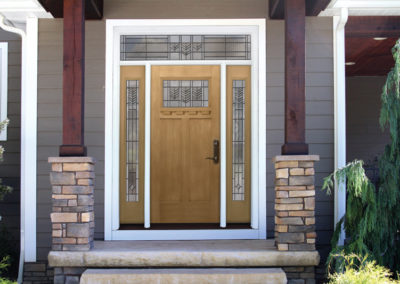 Pine Entry Door with Sidelights